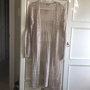 Cream/white lace cardigan